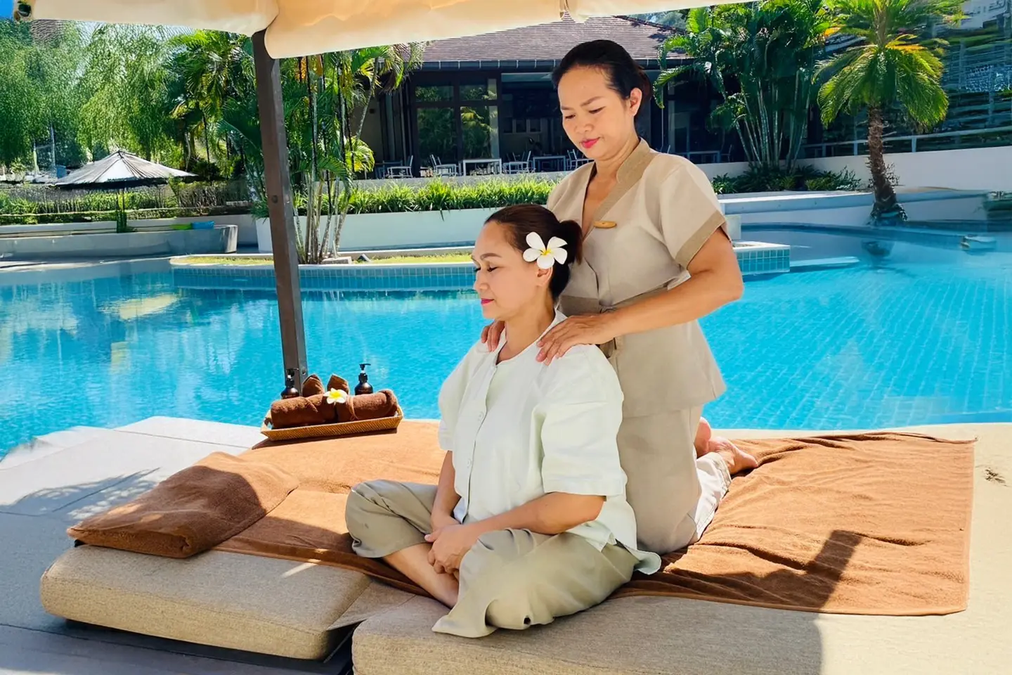 Massage By The Pool